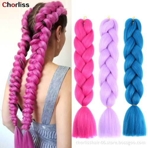 Wholesale 24'' Ombre Yaki Jumbo Braids Pre-stretched Crochet Synthetic Afro Braiding Hair Extensions Expression Braiding Hair